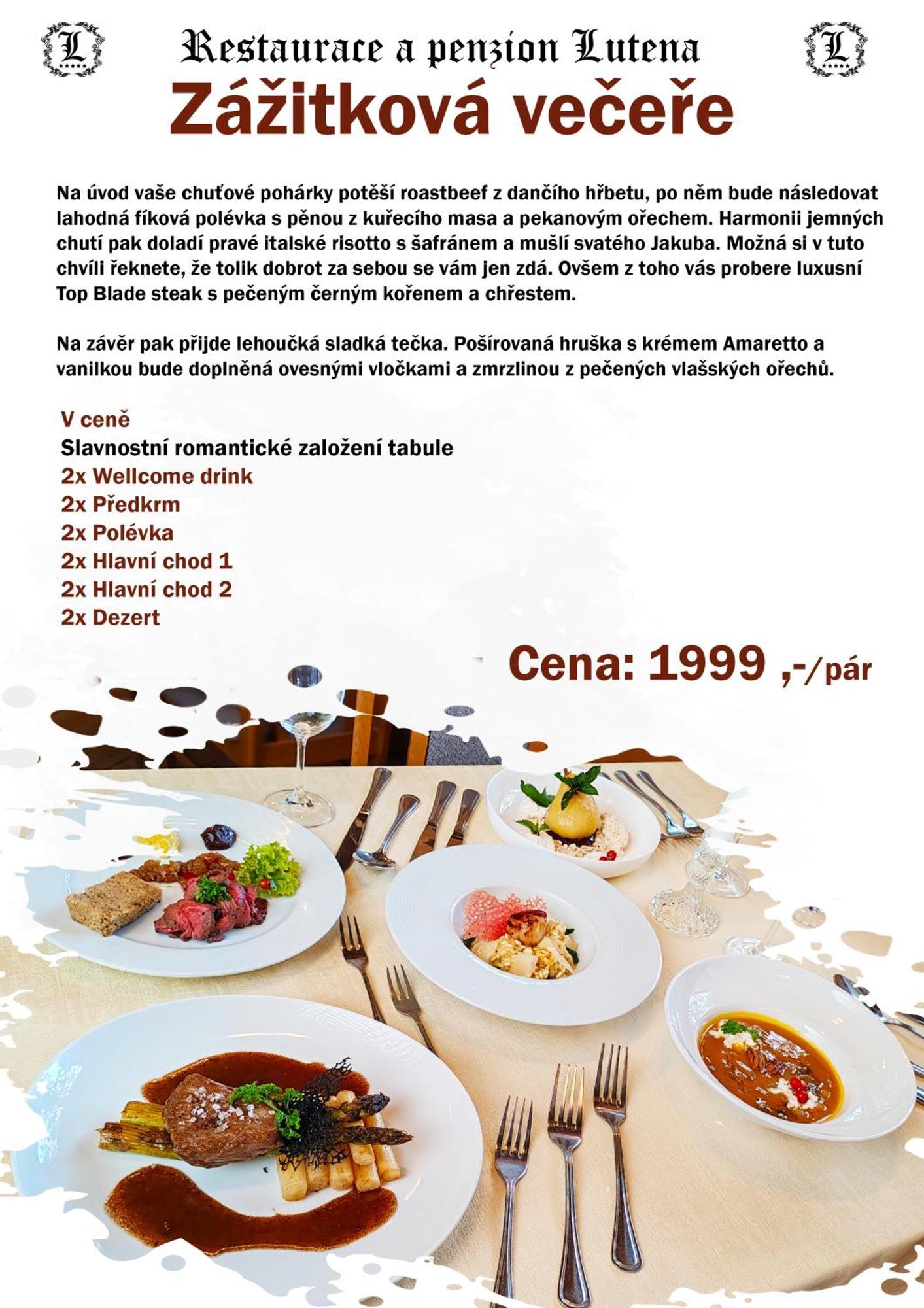 Restaurace A Penzion Lutena Dolni Lutyne Extérieur photo
